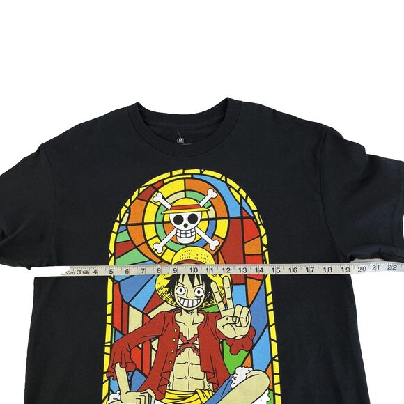 New One Piece Luffy Stained Glass Graphic T-Shirt Size Medium NWOT Cotton Anime - Picture 5 of 6